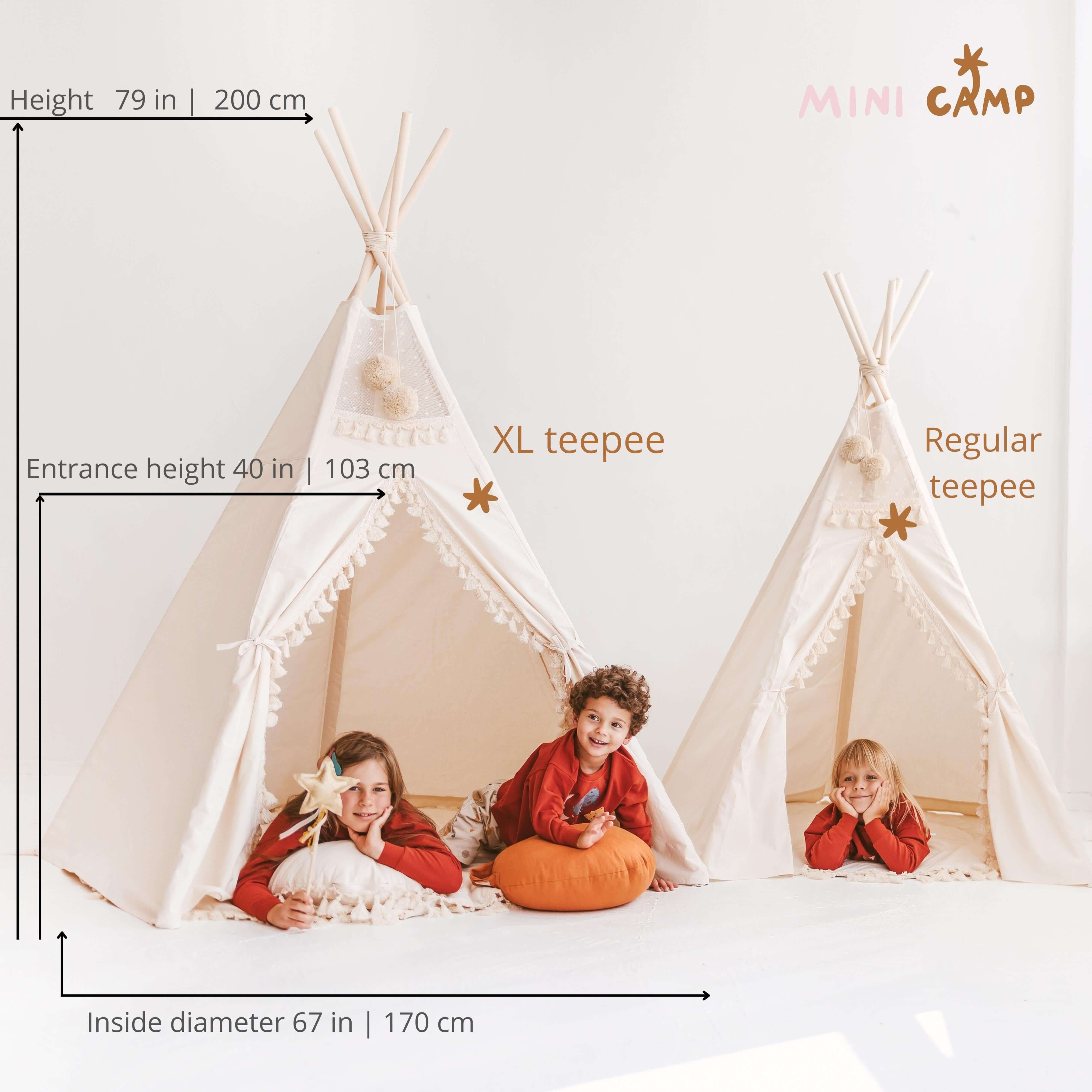 Childrens canvas teepee best sale